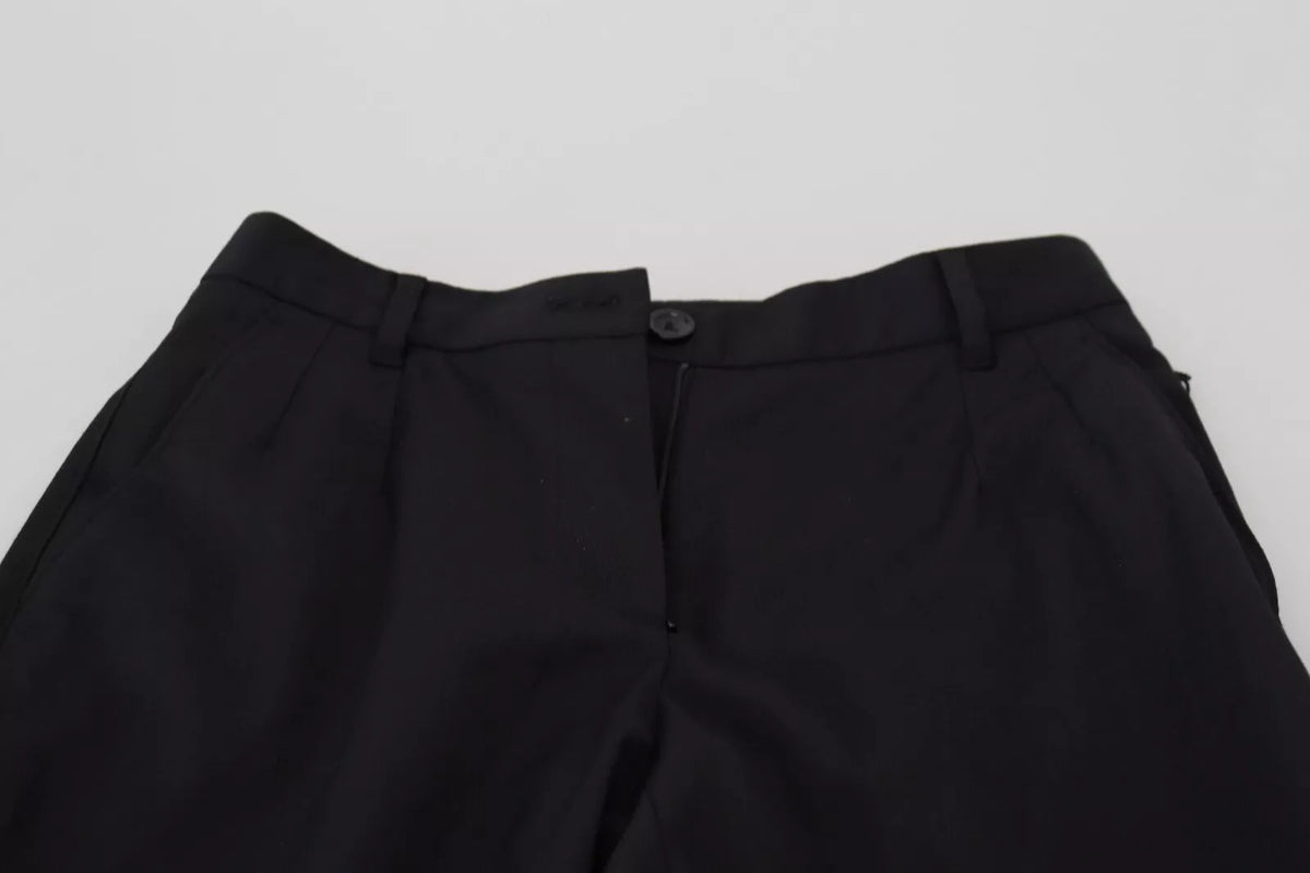Dolce & Gabbana Black High Waist Skinny Trouser STAFF Pants