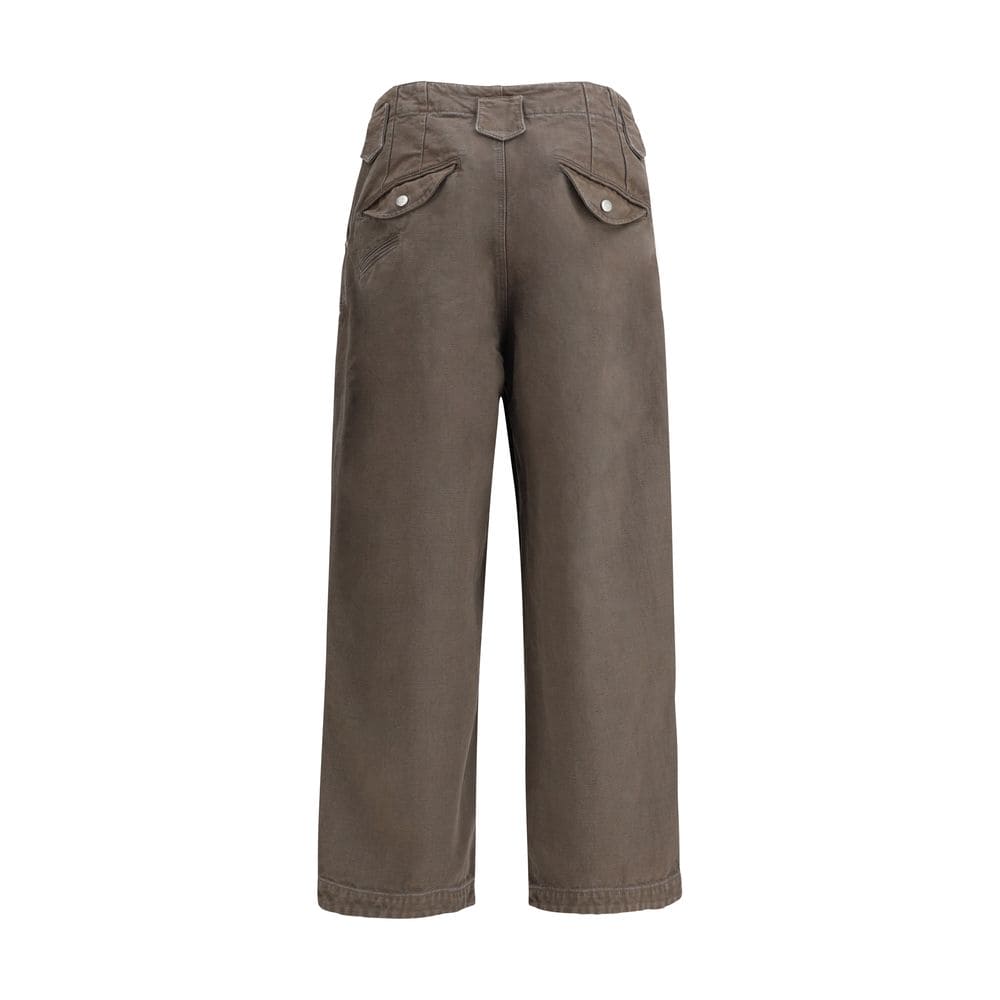 Kenzo Brown Cotton Casual Pants