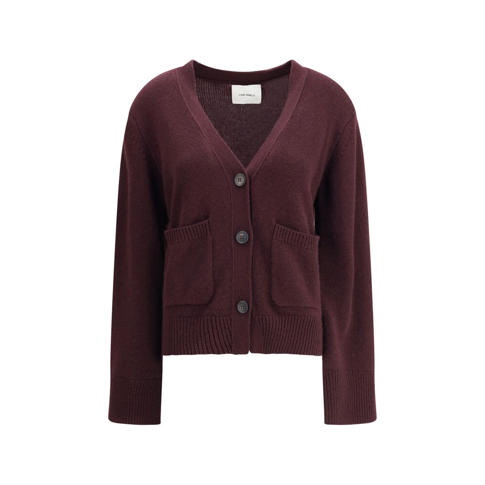 Lisa Yang Purple Cashmere Cardigan