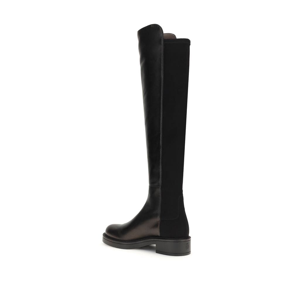 Stuart Weitzman Black Leather Over The Knee