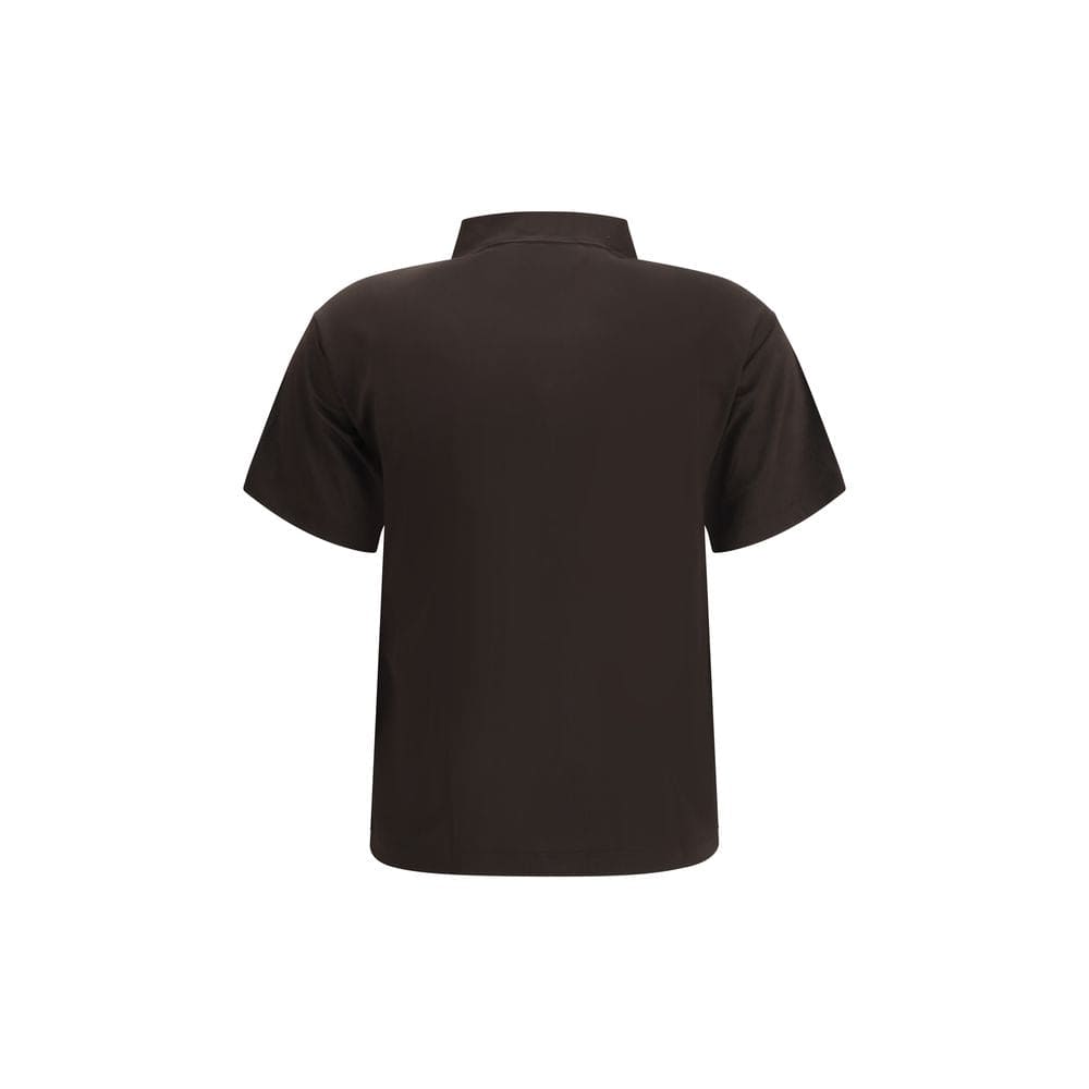 Margiela Brown Viscose Polo Shirt