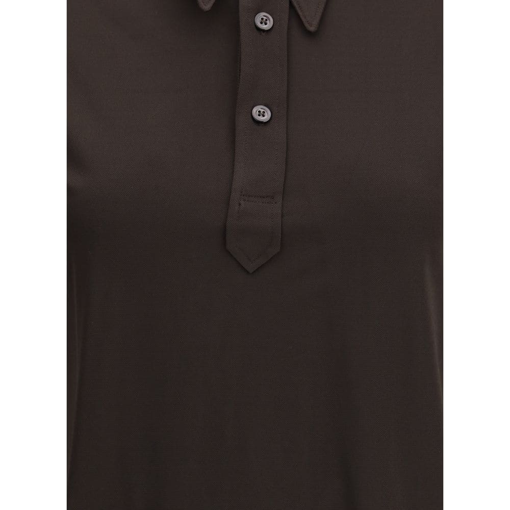 Margiela Brown Viscose Polo Shirt