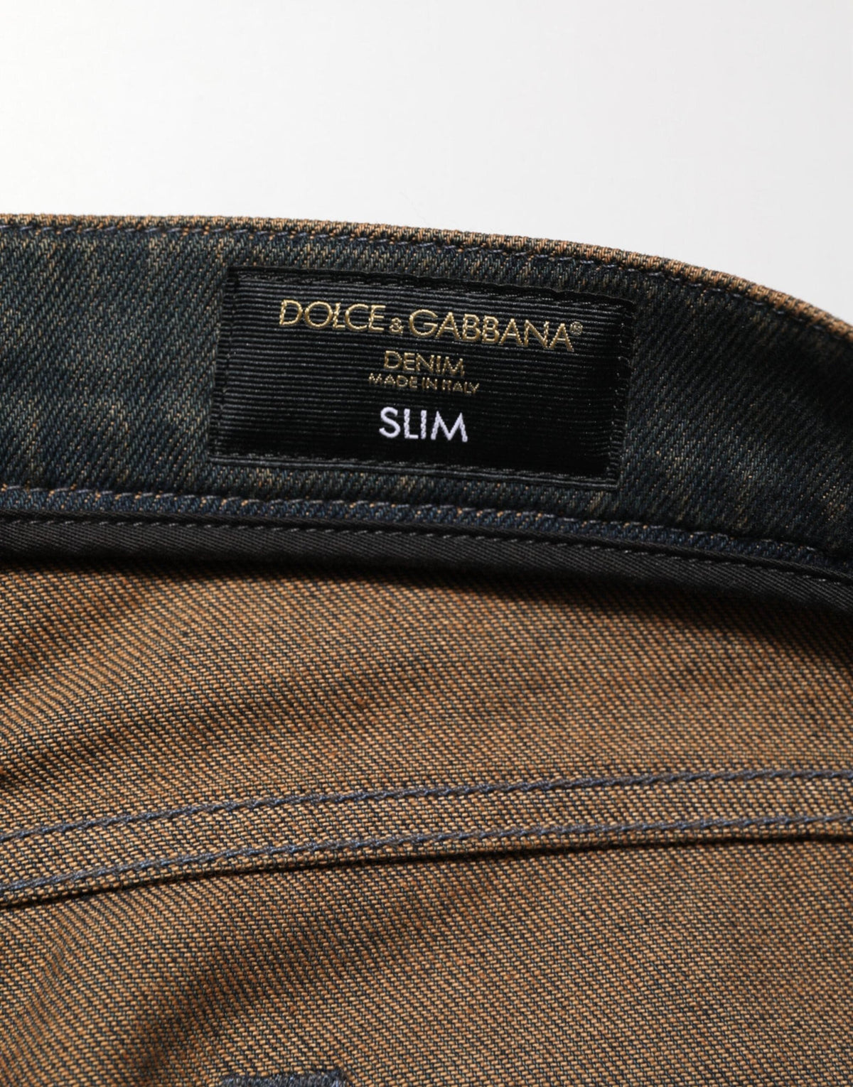 Dolce & Gabbana Dark Brown Tattered Cotton Skinny Denim Jeans