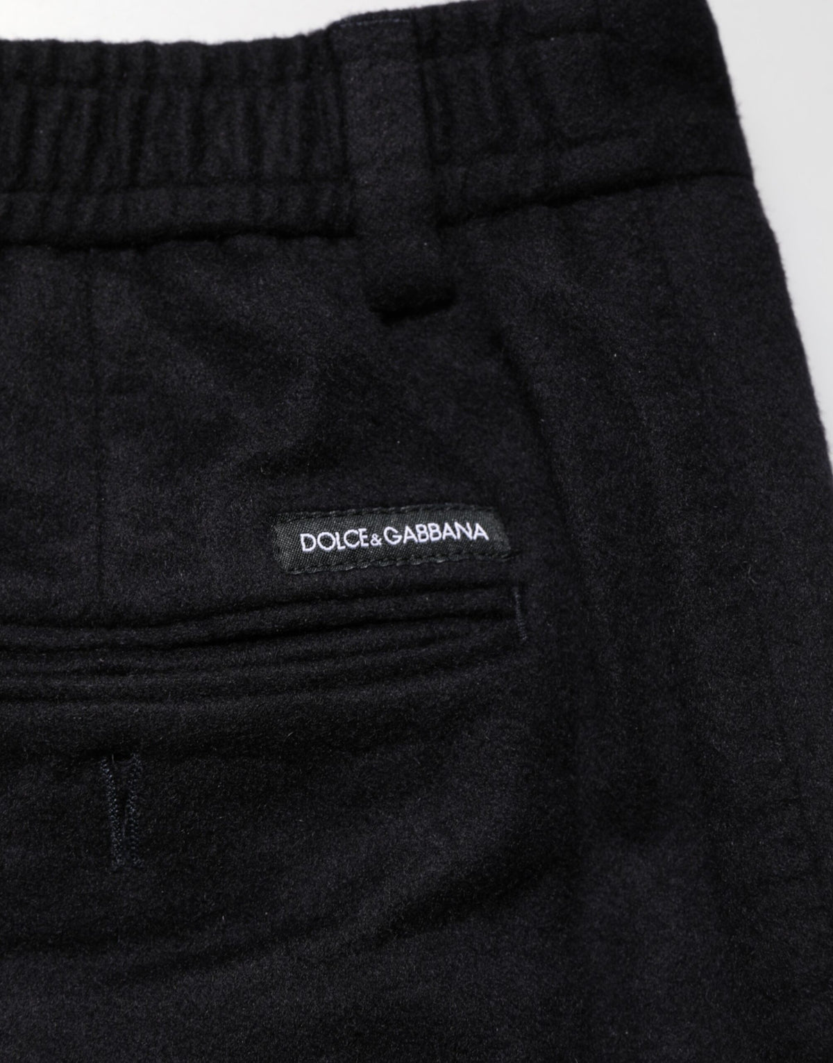 Dolce & Gabbana Black Cashmere Dress Formal Men Trouser Pants