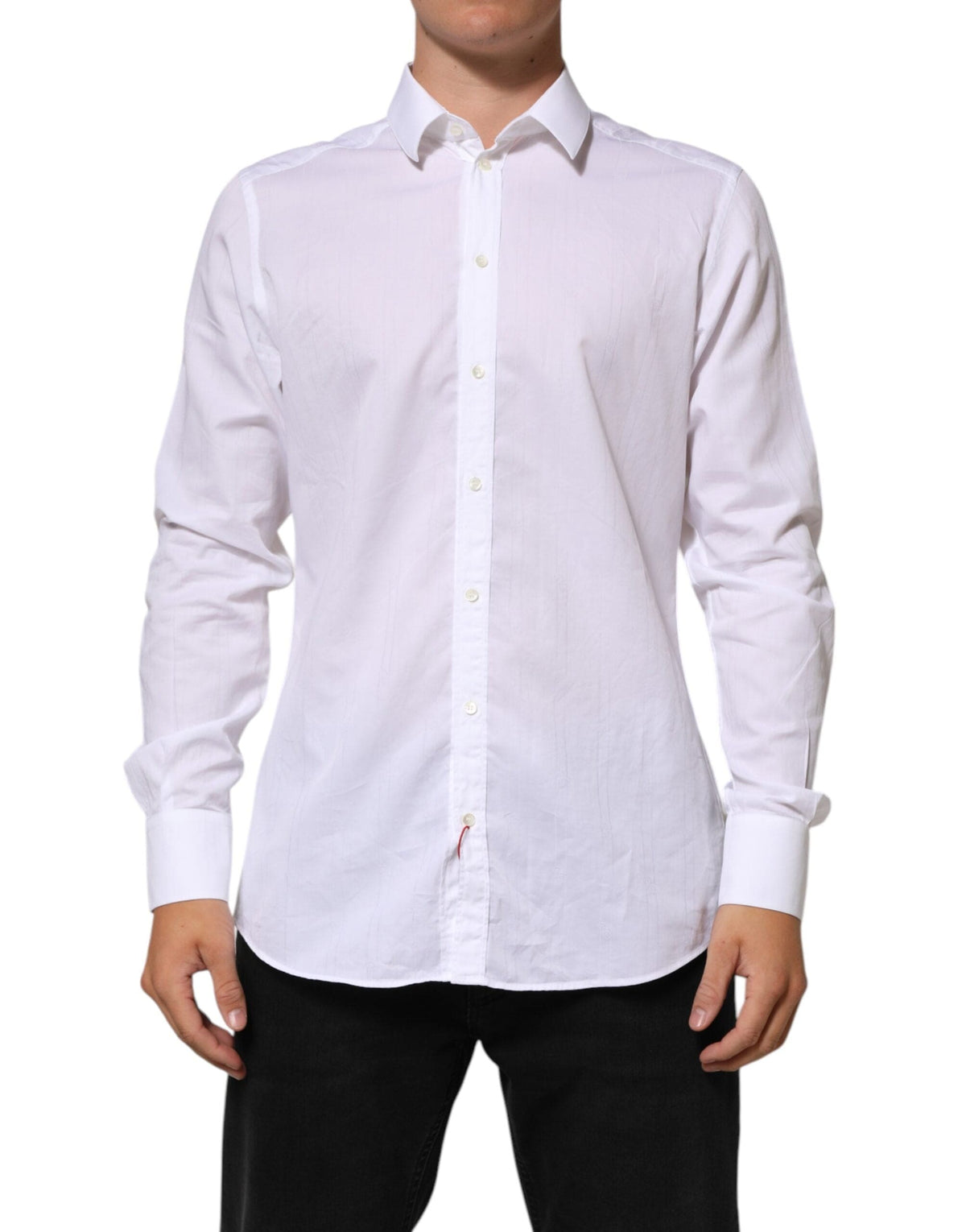 Dolce & Gabbana White Cotton MARTINI Men Formal Dress Shirt
