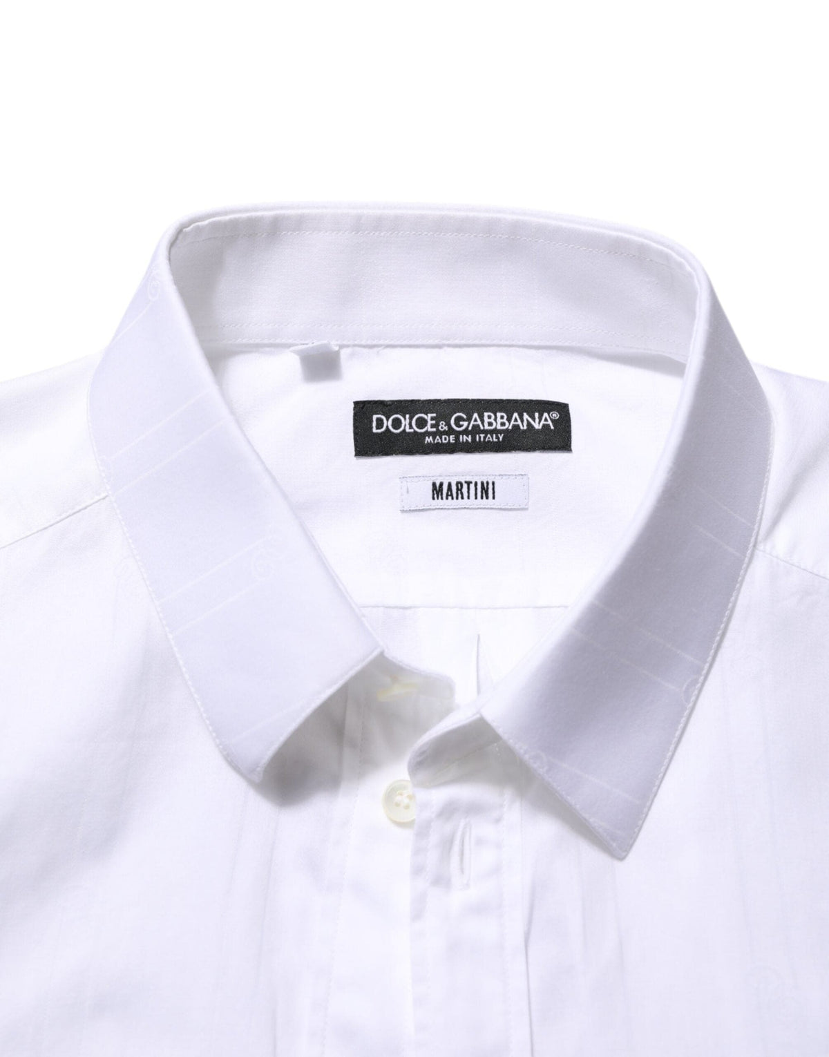 Dolce & Gabbana White Cotton MARTINI Men Formal Dress Shirt