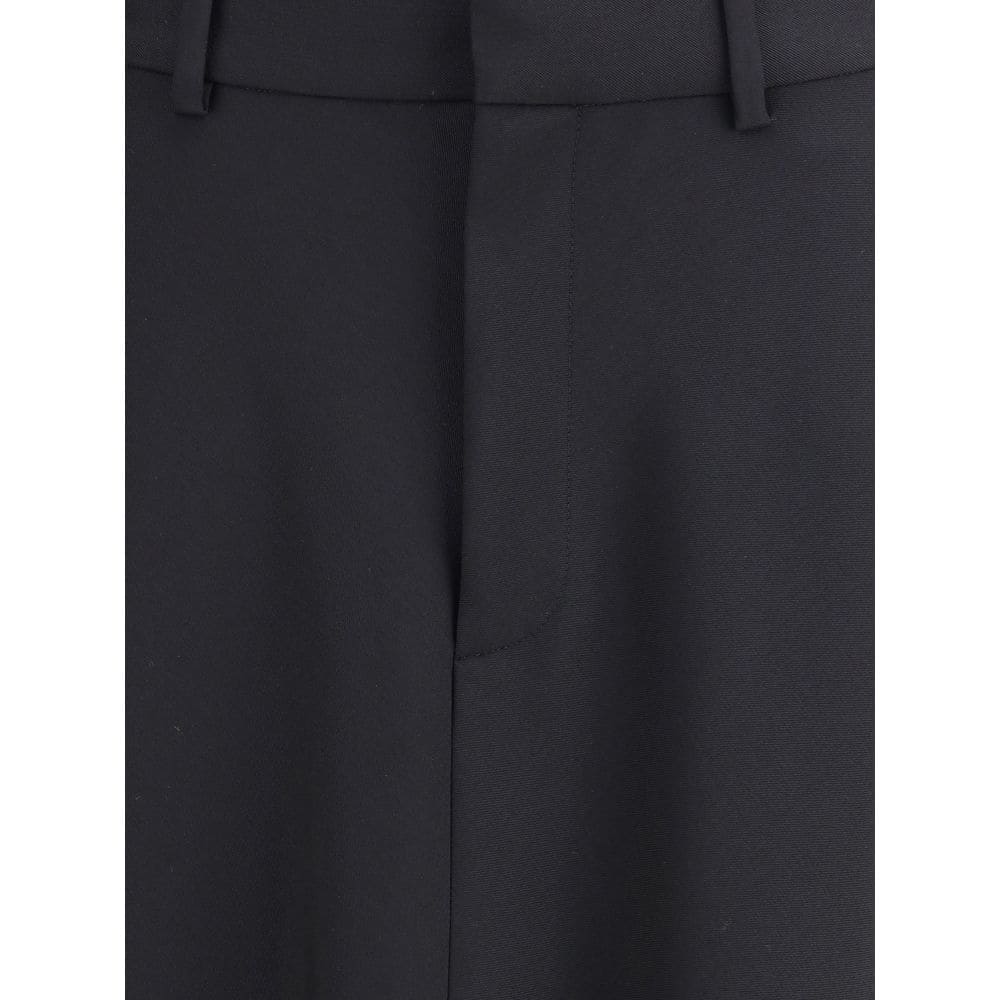 Balenciaga Black Fleece Wool Long Skirt