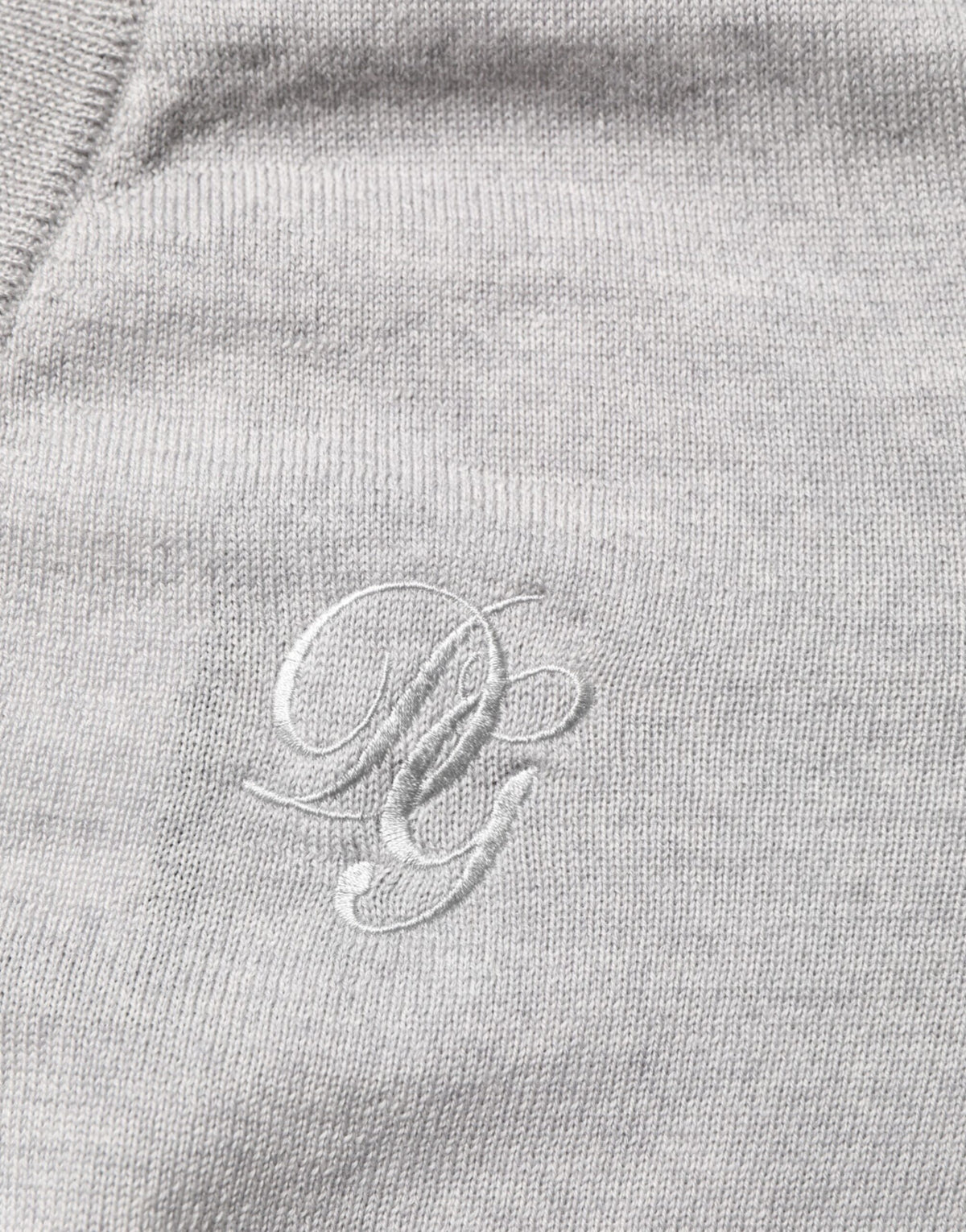 Dolce & Gabbana Gray Wool Knit Logo V-Neck Pullover Sweater