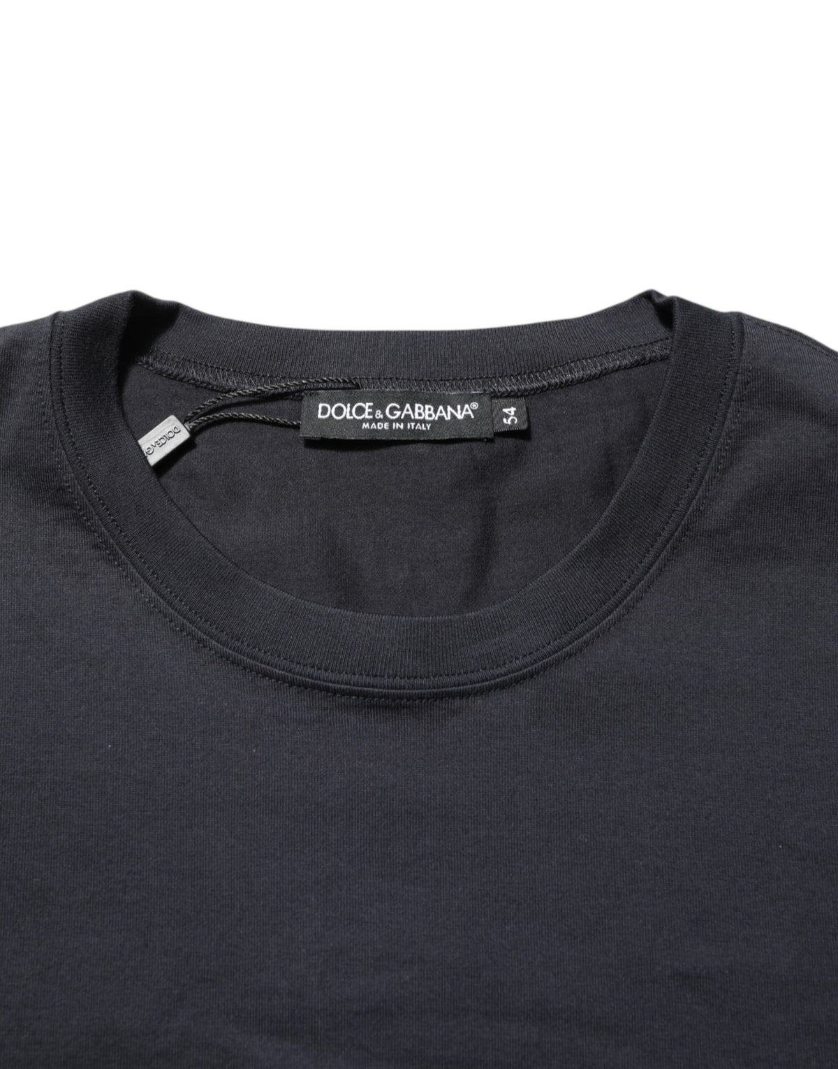 Dolce & Gabbana Black Logo Compass Cotton Crew Neck T-shirt
