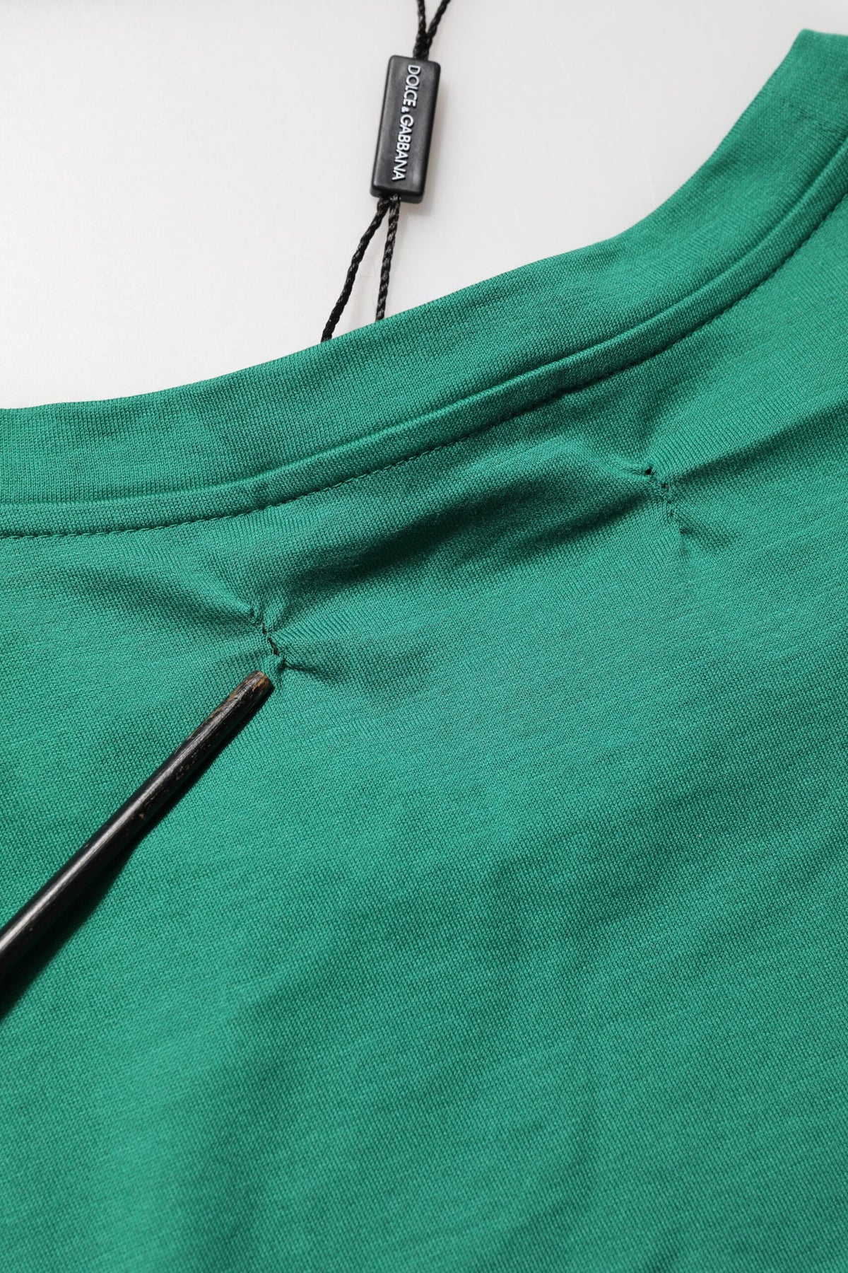 Dolce & Gabbana Green Cotton Graphic Logo Print Crewneck T-shirt