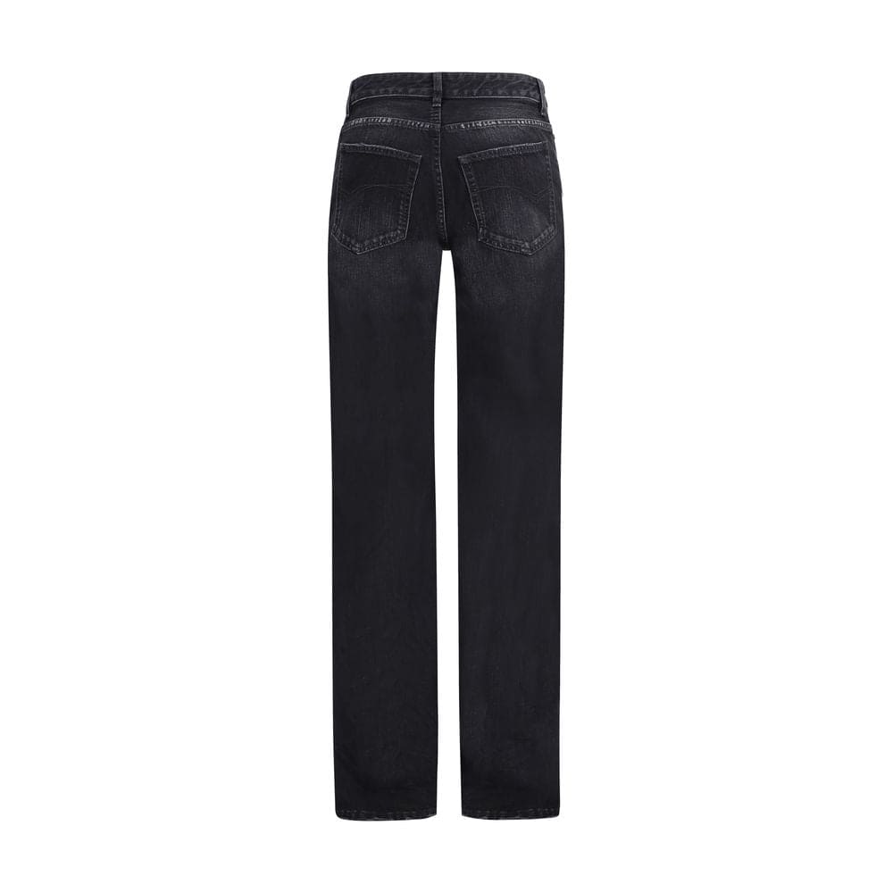 Balenciaga Black Cotton Relaxed Fit Jeans