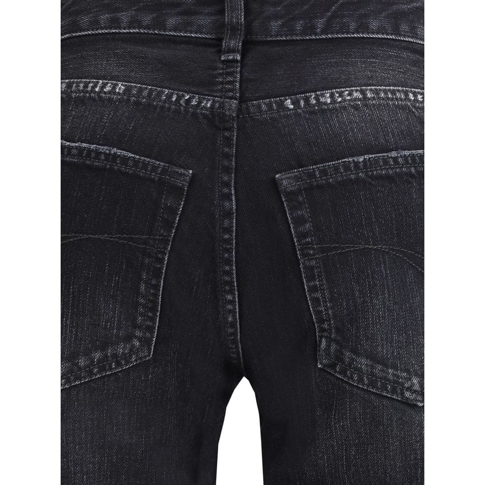 Balenciaga Black Cotton Relaxed Fit Jeans