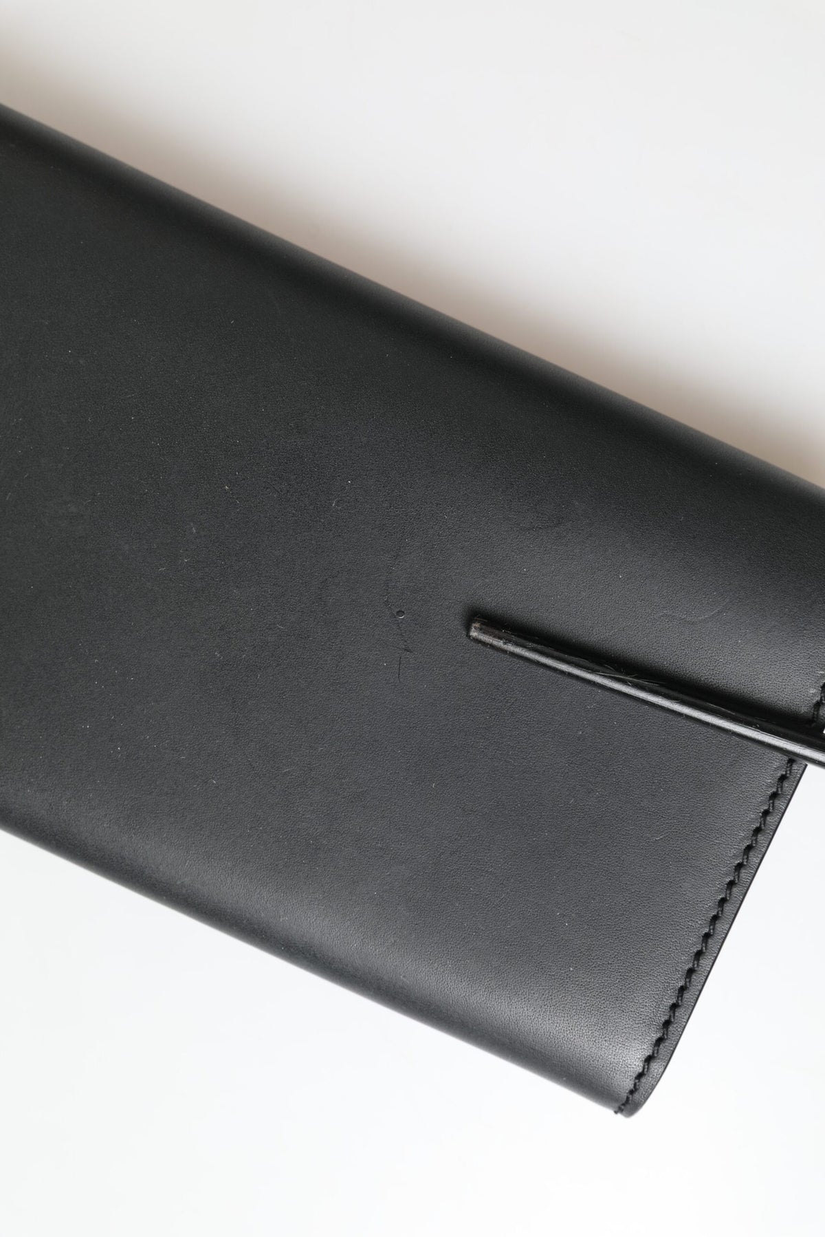 Dolce & Gabbana Black Leather Logo Embossed Mini Bifold Wallet Borse Bag