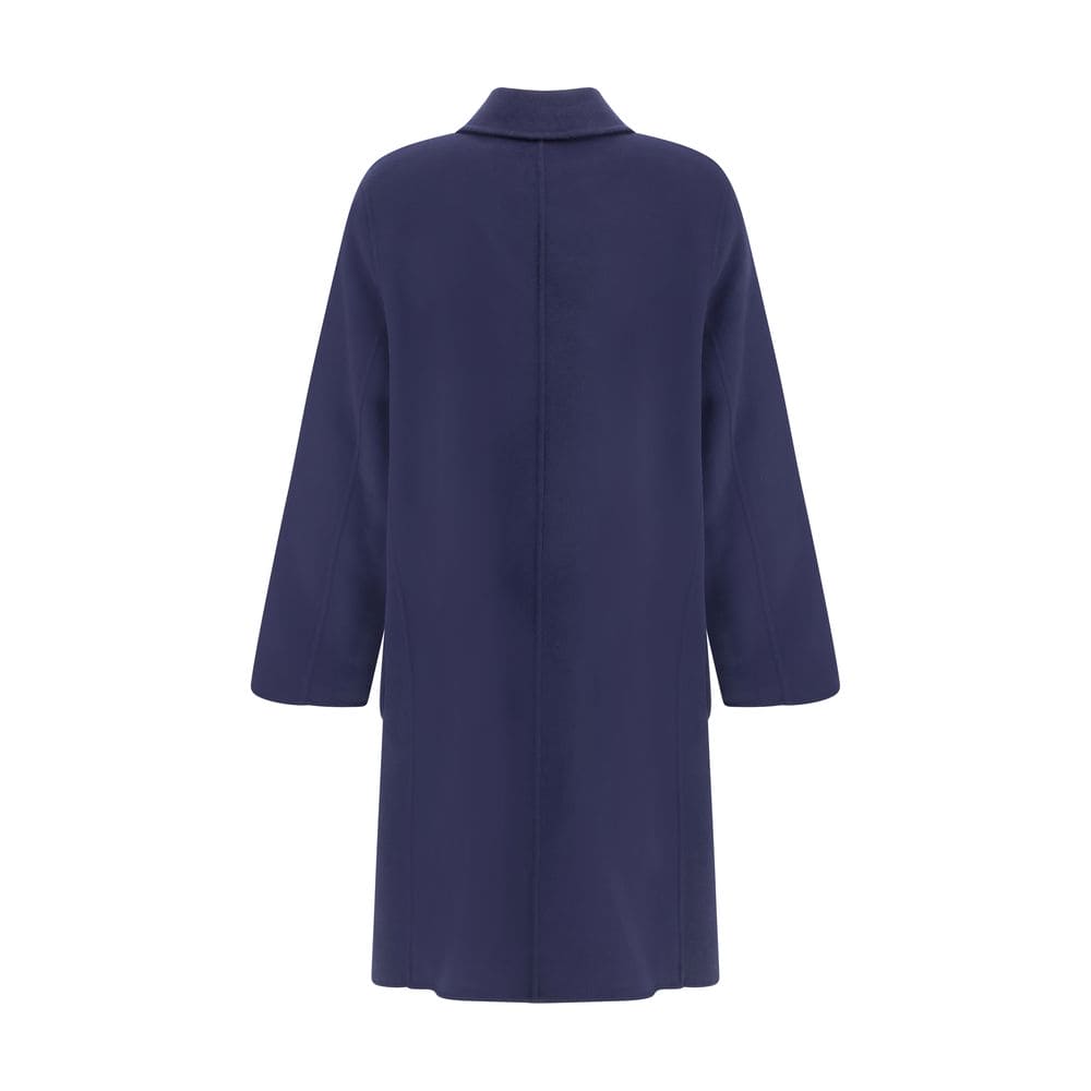 Tory Burch Blue Wool Coat