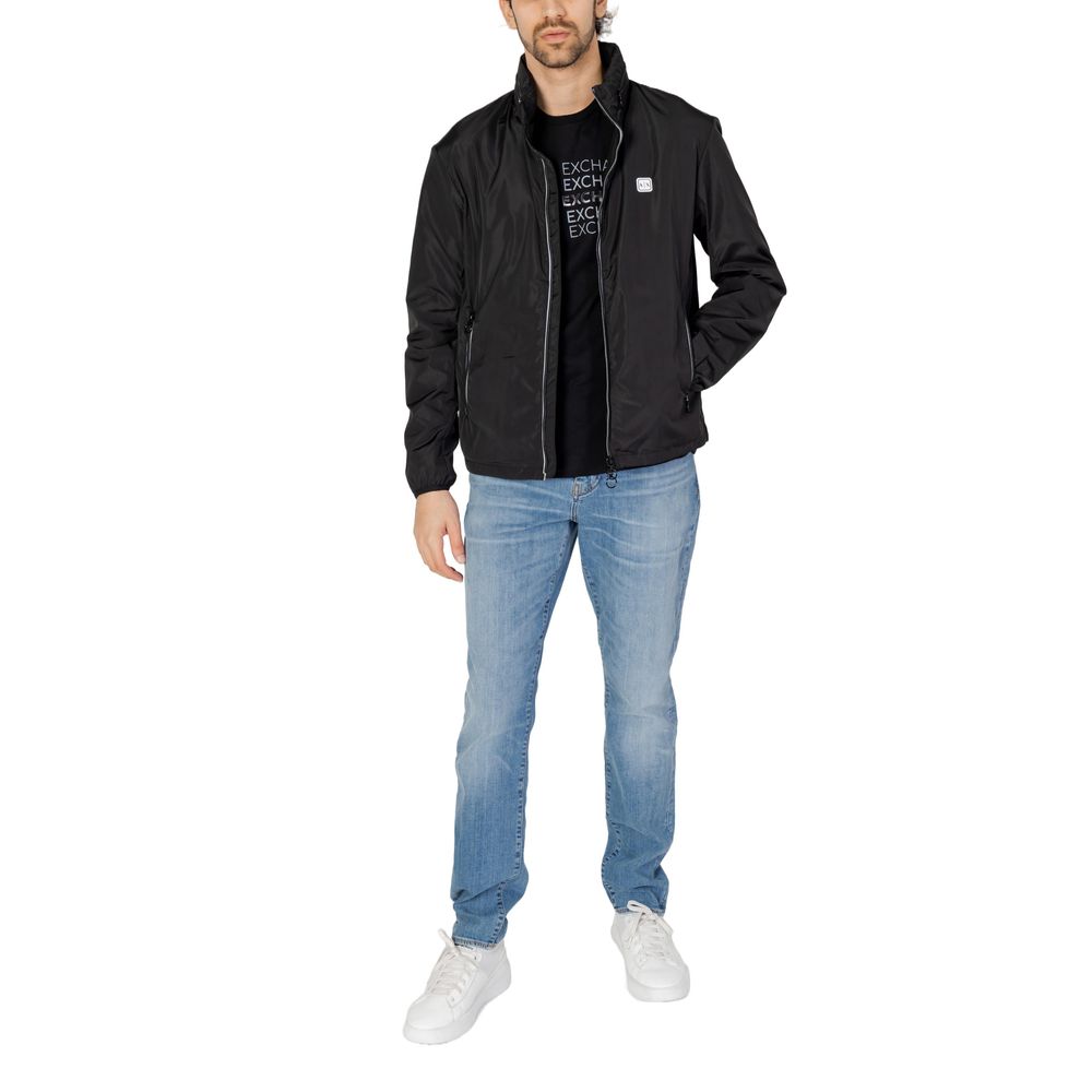 Armani Exchange Black Polyester Shell Jacket