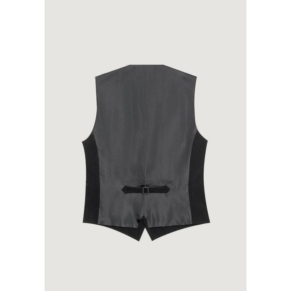 Antony Morato Black Polyester Waistcoat