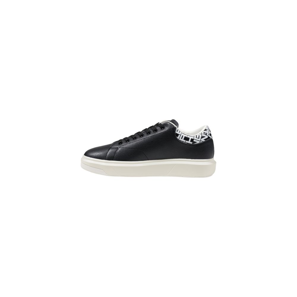 Armani Exchange Black And White Leather Low Top Sneakers