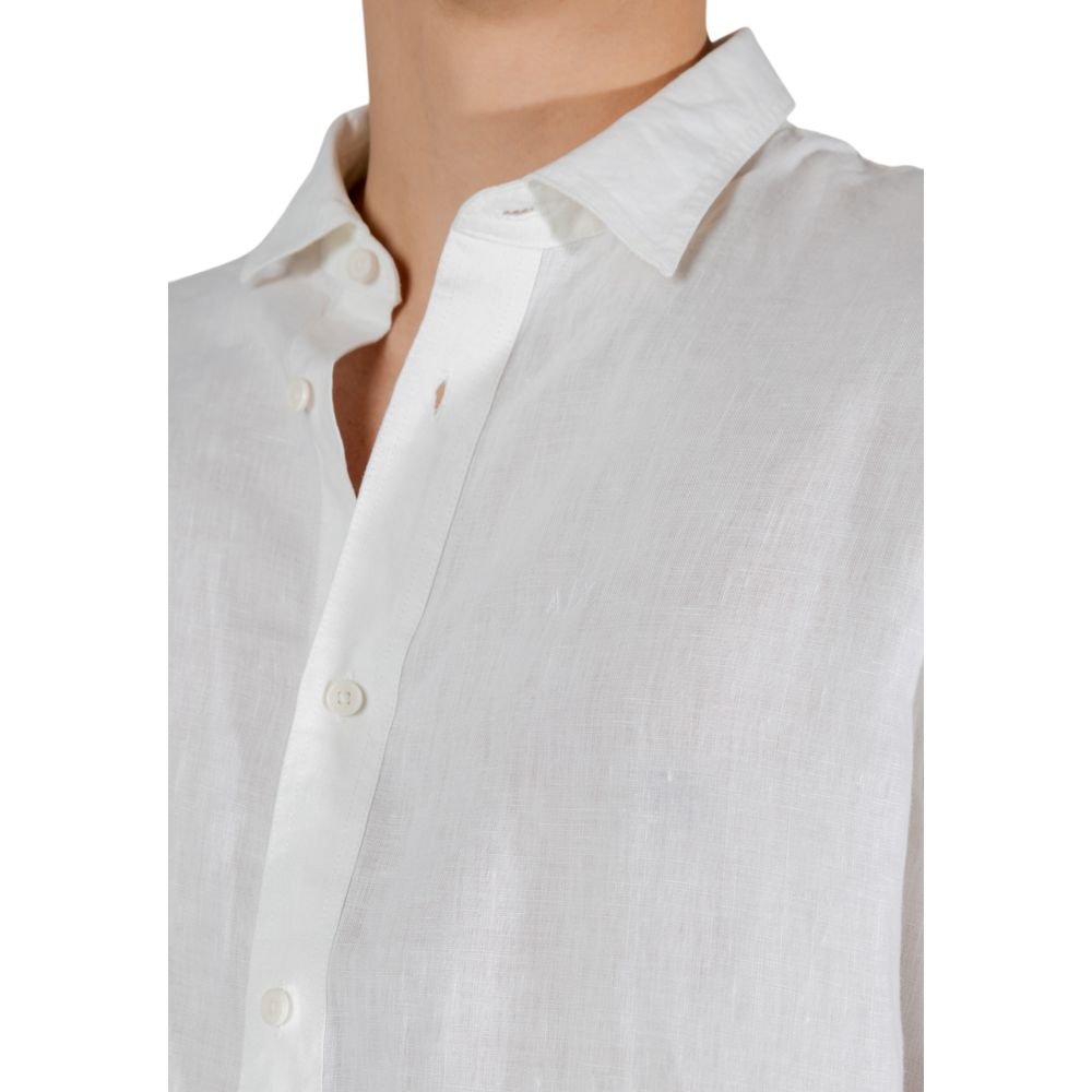Armani Exchange White Linen Dress Shirt – JOHNYCARRIBEAN Armani Exchange White Linen Dress Shirt – JOHNYCARRIBEAN