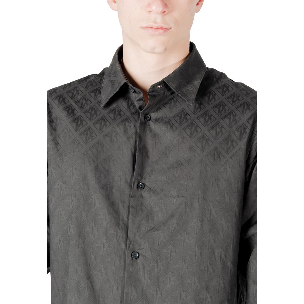 armani exchange dress shirts A|X Armani Exchange Men's Long Sleeve cotton satin shirt