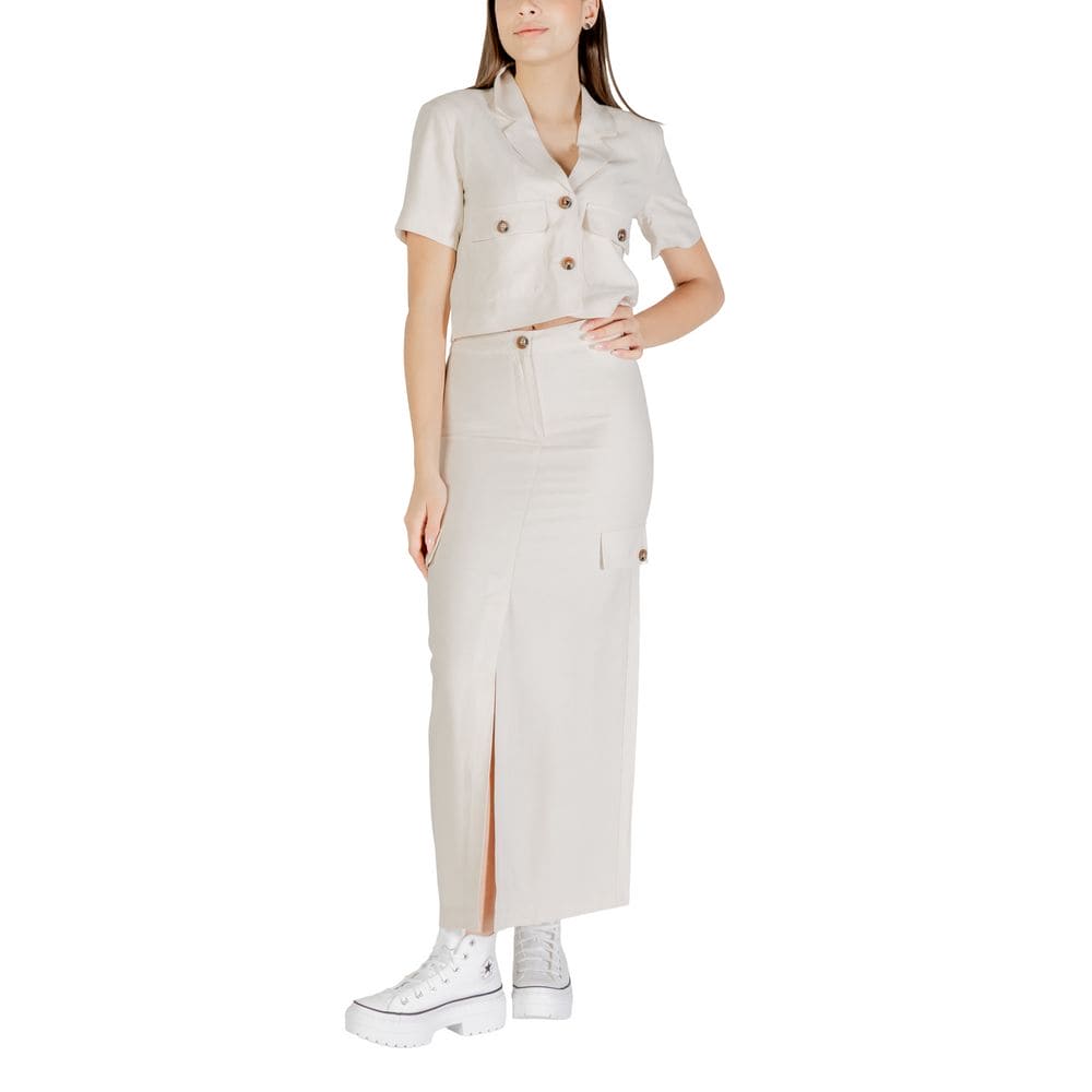 Jacqueline De Yong Bicolor Viscose Long Skirt