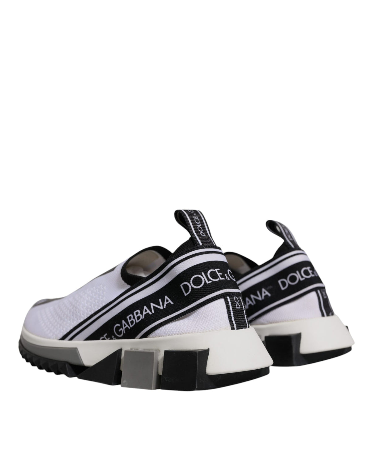 Dolce & Gabbana Black White Slip On Sorrento Sneakers Shoes