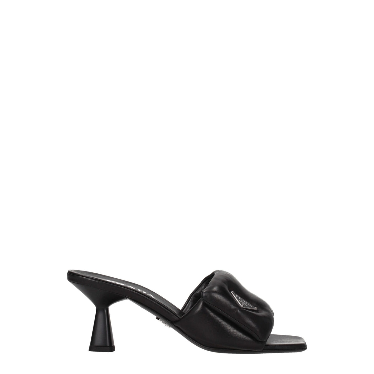 Prada Black Leather Platform Sandals