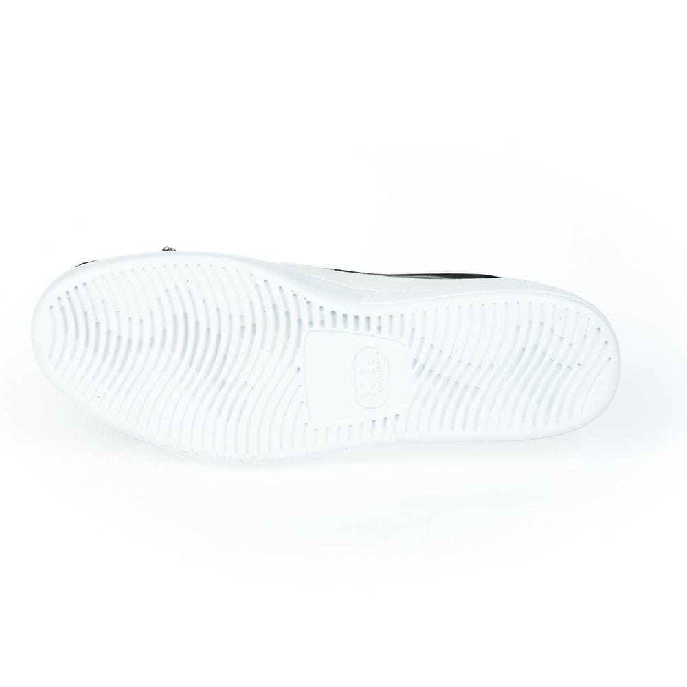 Mr&Mrs Italy Black Leather Women Slip-On Shoe