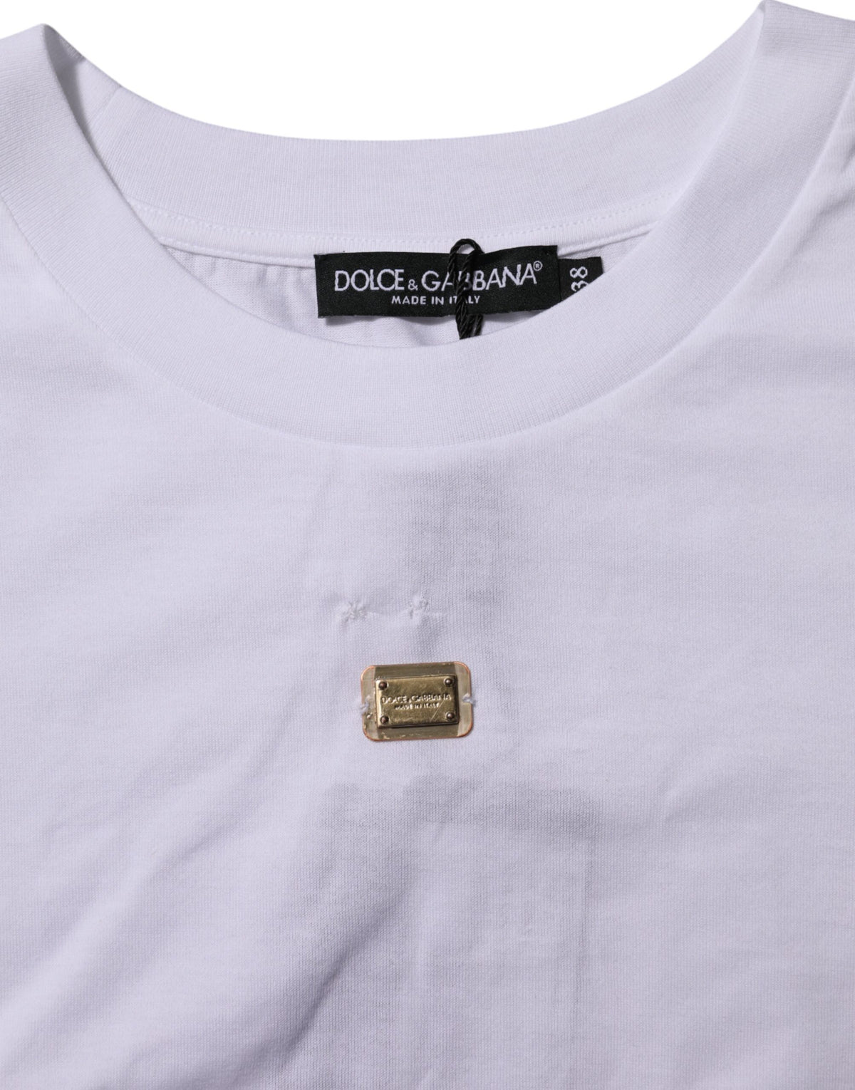 Dolce & Gabbana T-Shirt White Cotton Round Neck Short Sleeves I