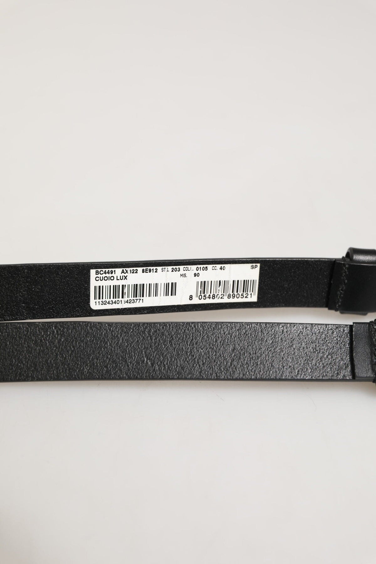 Dolce & Gabbana Black Double Strap Leather Silver Buckle Belt