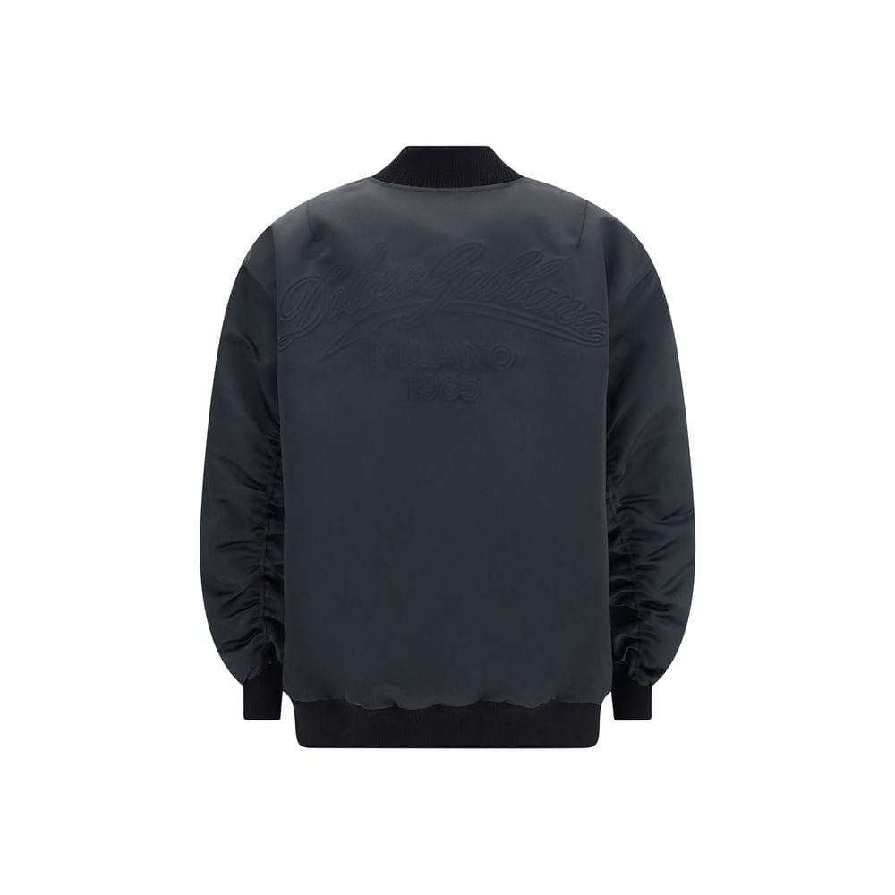 Dolce & Gabbana Black Polyester Bomber