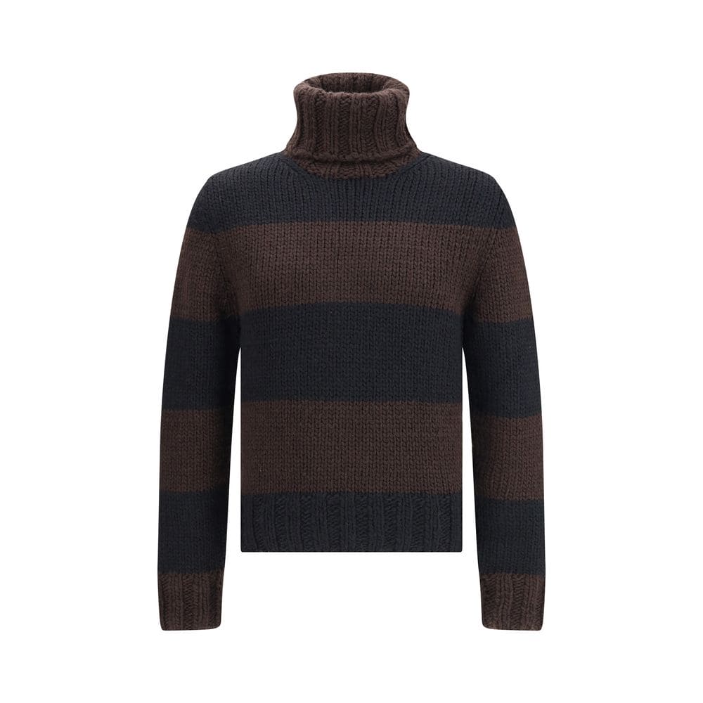 Dolce & Gabbana Brown Wool Turtleneck