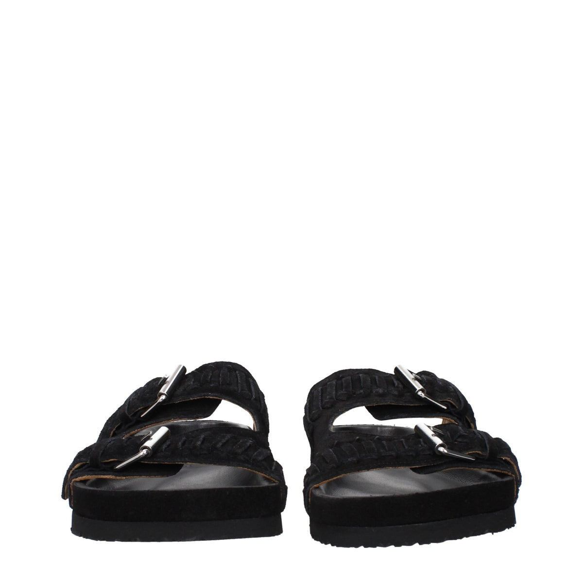 Isabel Marant Black Leather Slippers