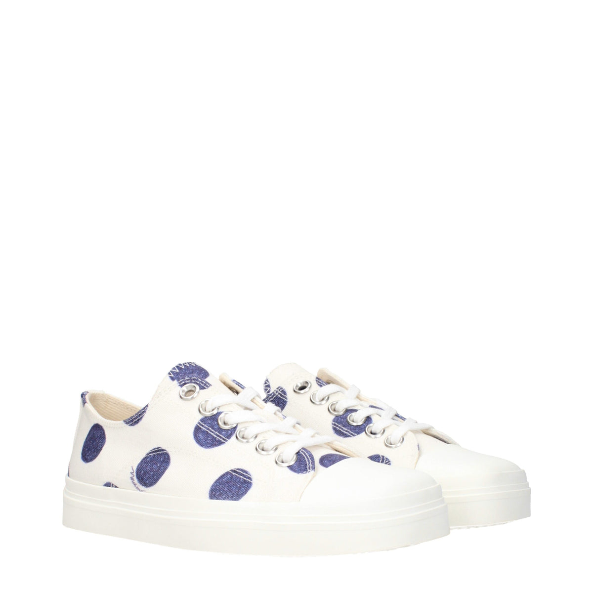 Moschino White Fabric Low Top Sneakers