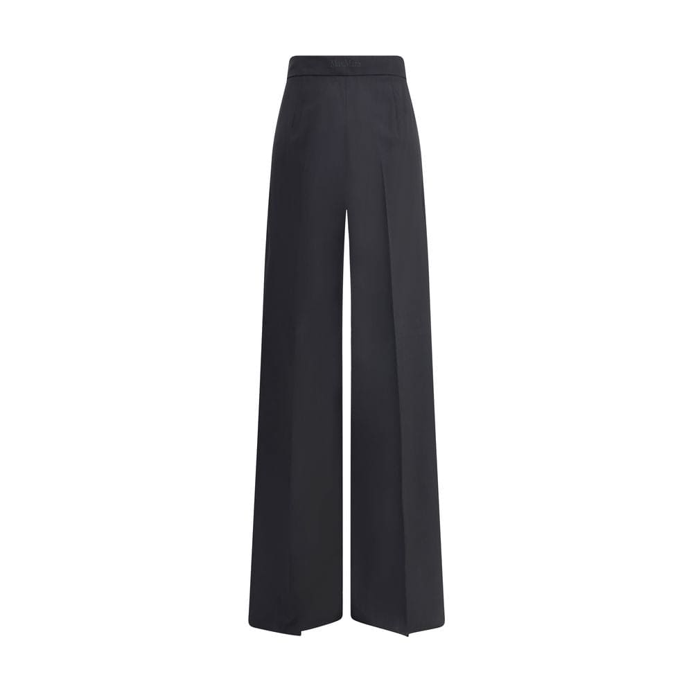 Max Mara Black Fleece Wool Casual Pants