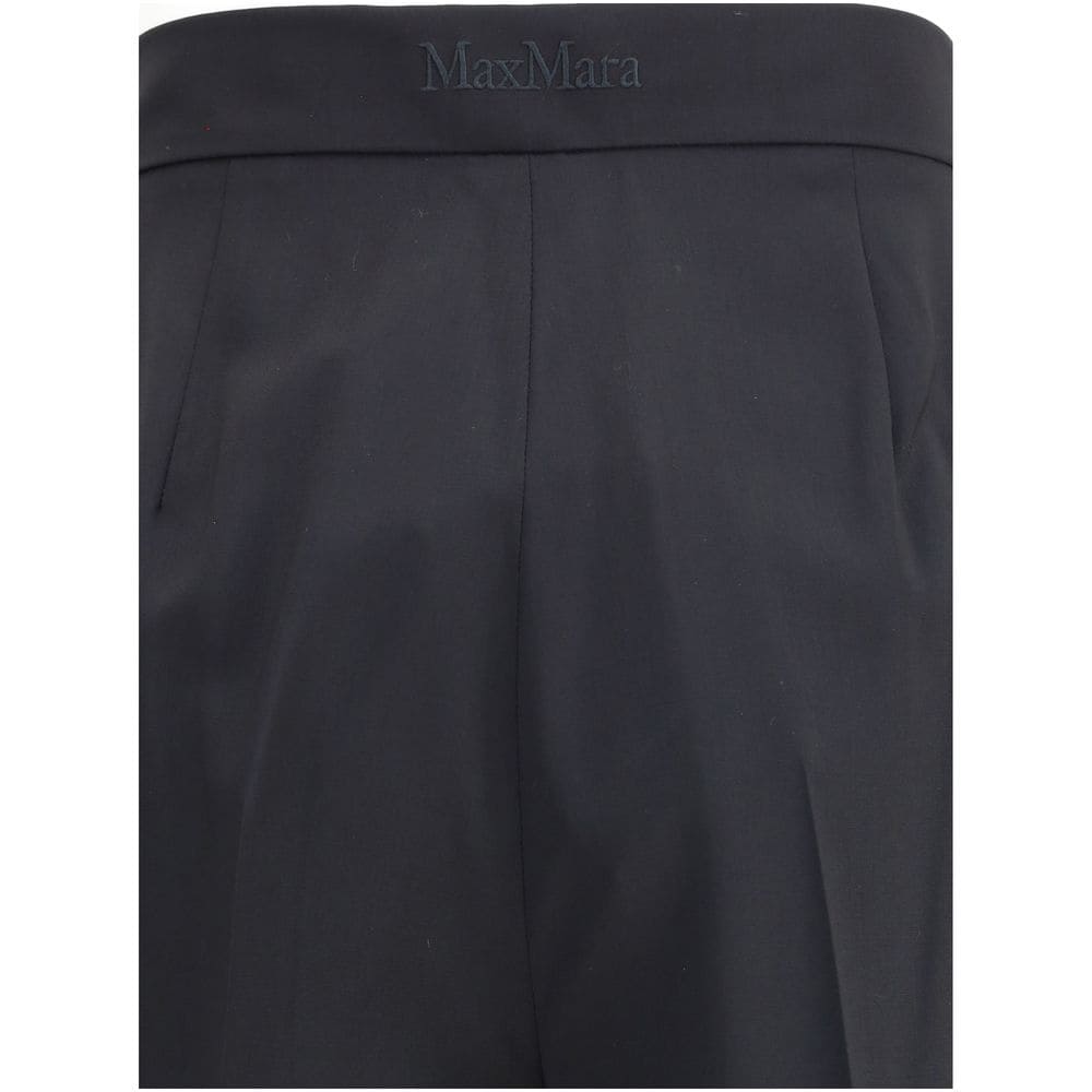 Max Mara Black Fleece Wool Casual Pants