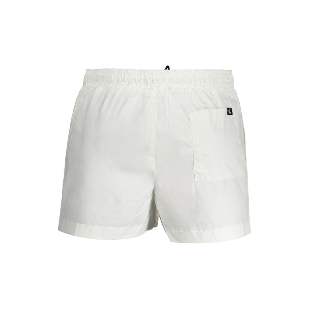 Calvin Klein White Polyester Men's Swim Trunk