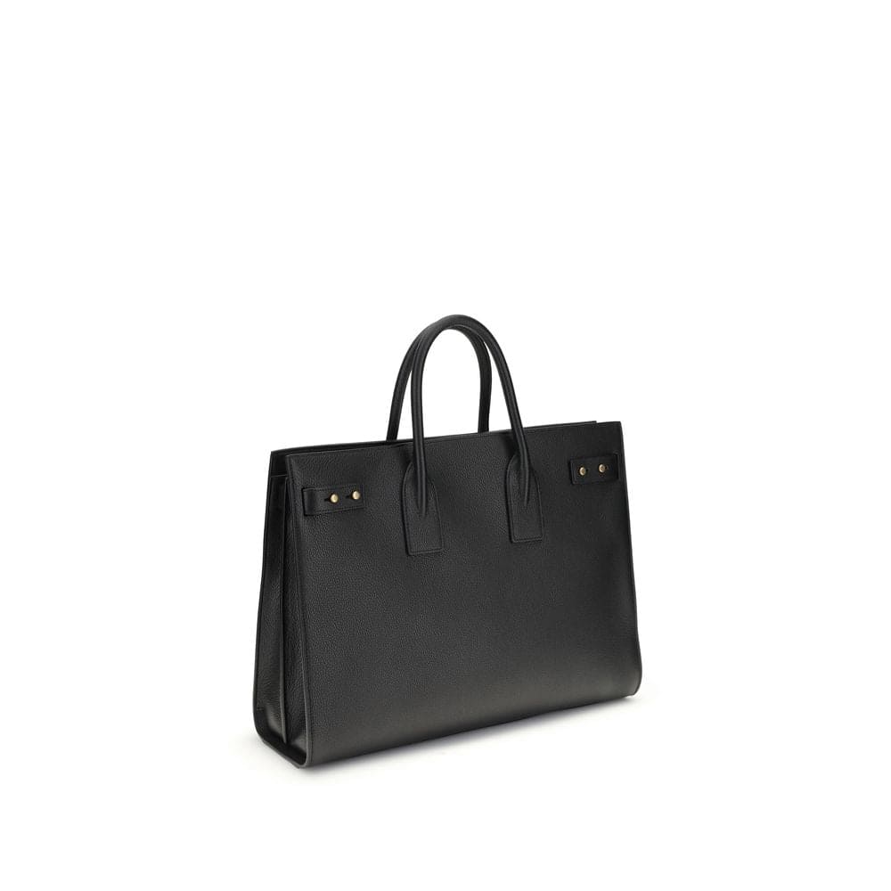 Saint Laurent Black Calf Leather Bos Taurus Handbag