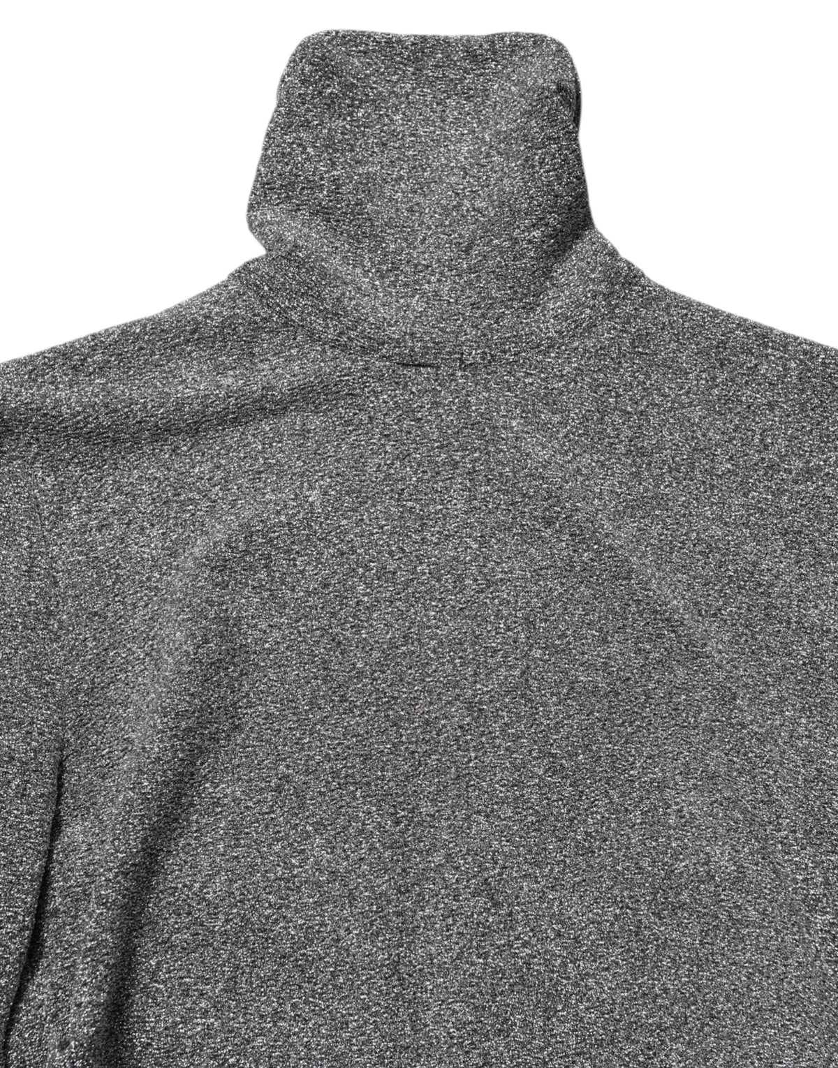 Dolce & Gabbana Gray Nylon Bodycon Sheath Long Sleeves Dress