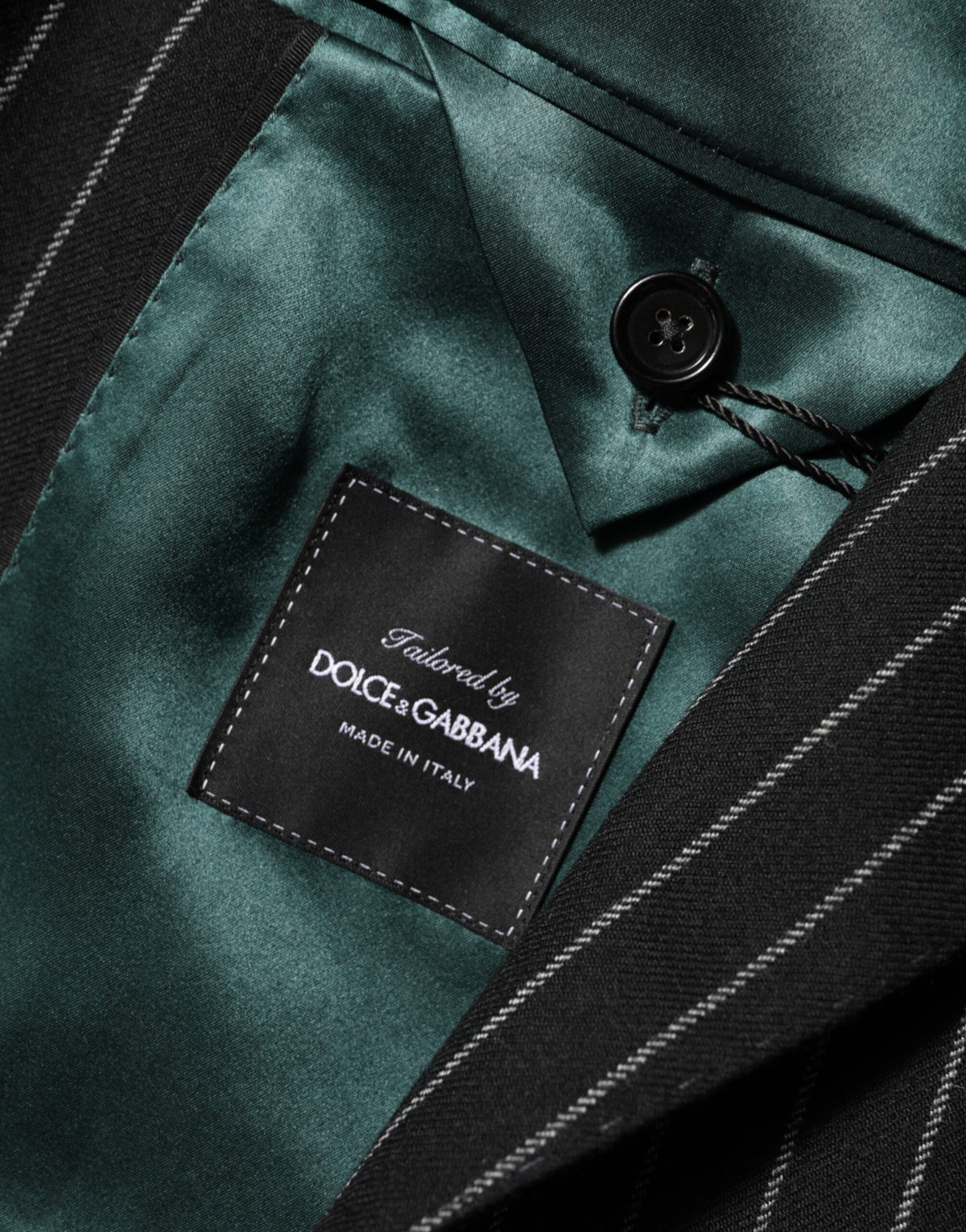 Dolce & Gabbana Dark Gray Stripes 2 Buttons Suit Jacket Blazer