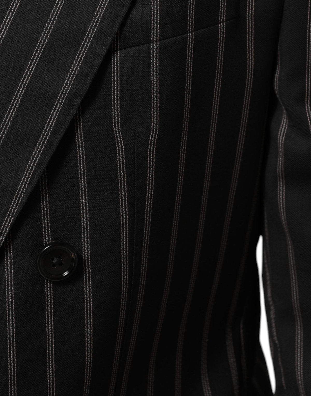 Dolce & Gabbana Black Stripes SICILIA 1 Button Suit Blazer