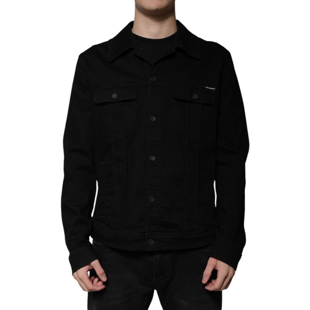 Dolce & Gabbana Black Cotton Denim Jacket