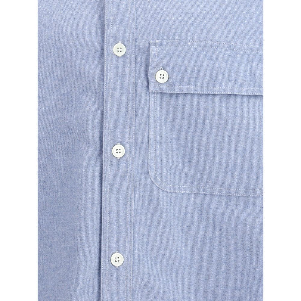 Thom Browne Light Blue Cotton Pattern Shirt