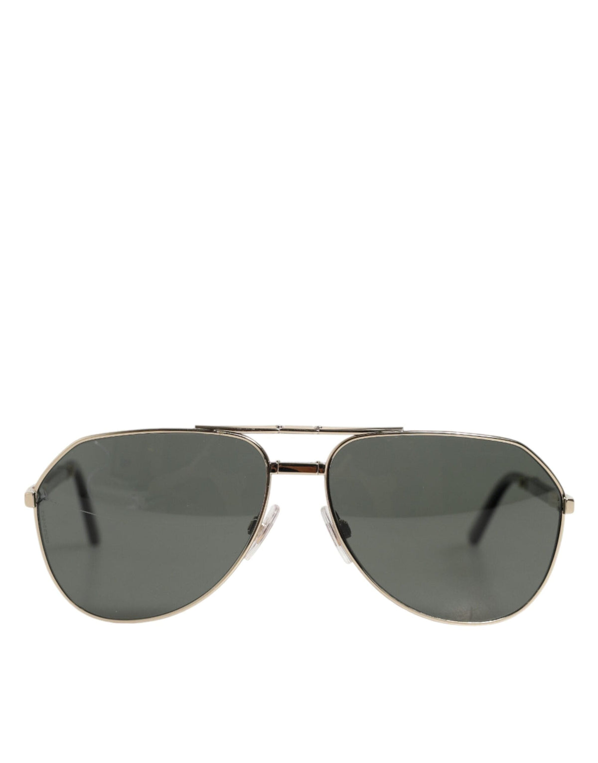 Dolce & Gabbana DG2106K Black Gold Plated Polarized MetalFrame Sunglasses