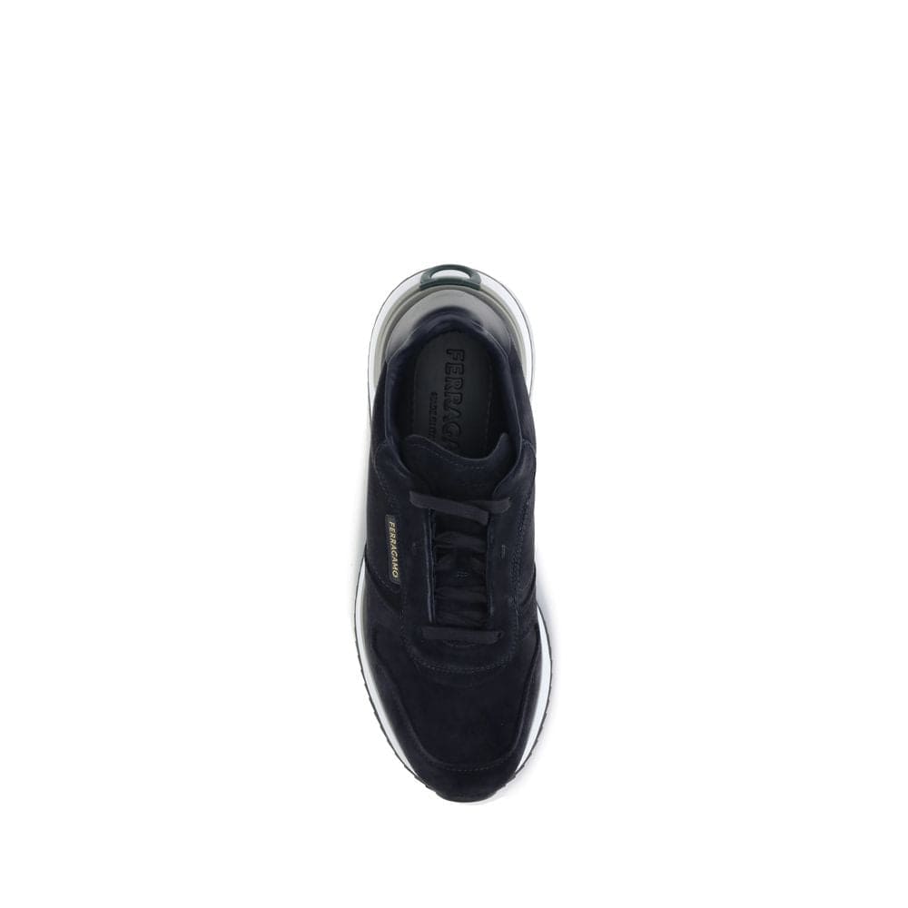 Ferragamo Blue Rubber Athletic Sneakers