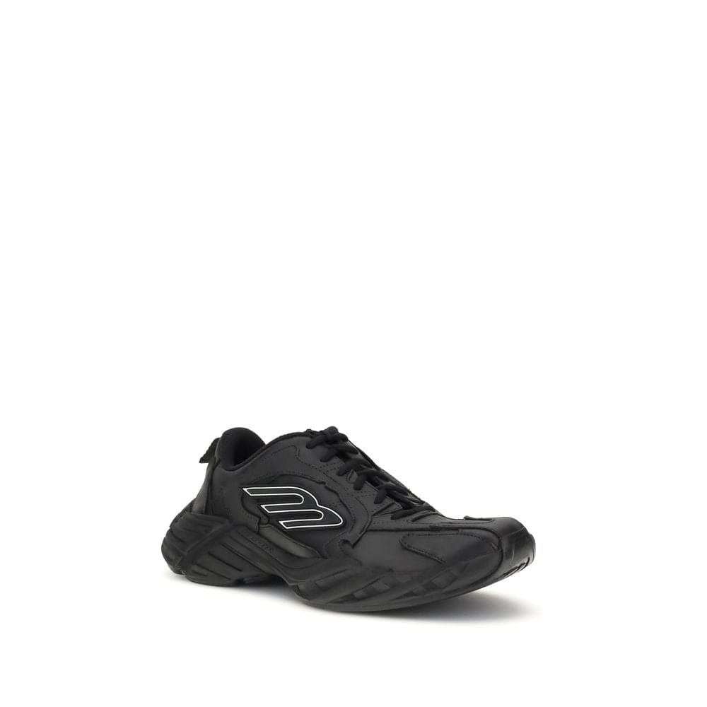 Balenciaga Black Calf Leather Bos Taurus Athletic Sneakers
