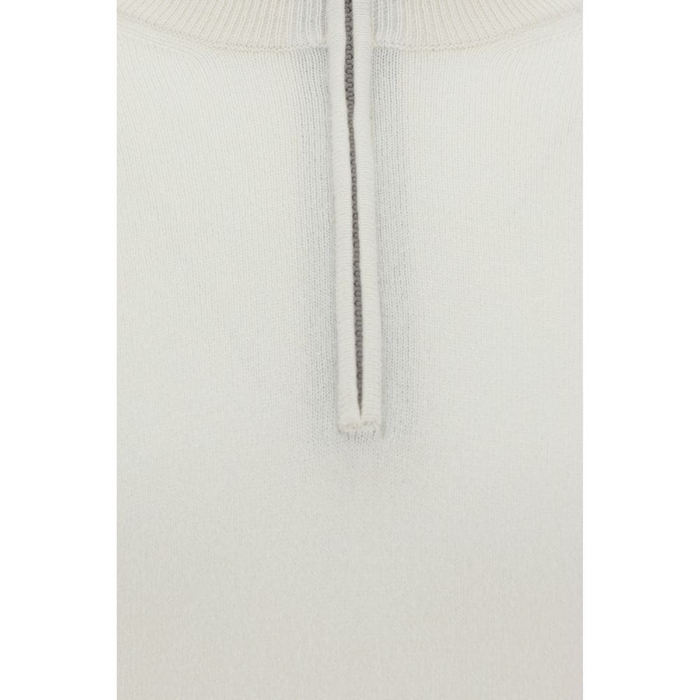 Brunello Cucinelli White Cashmere Cashmere Sweater