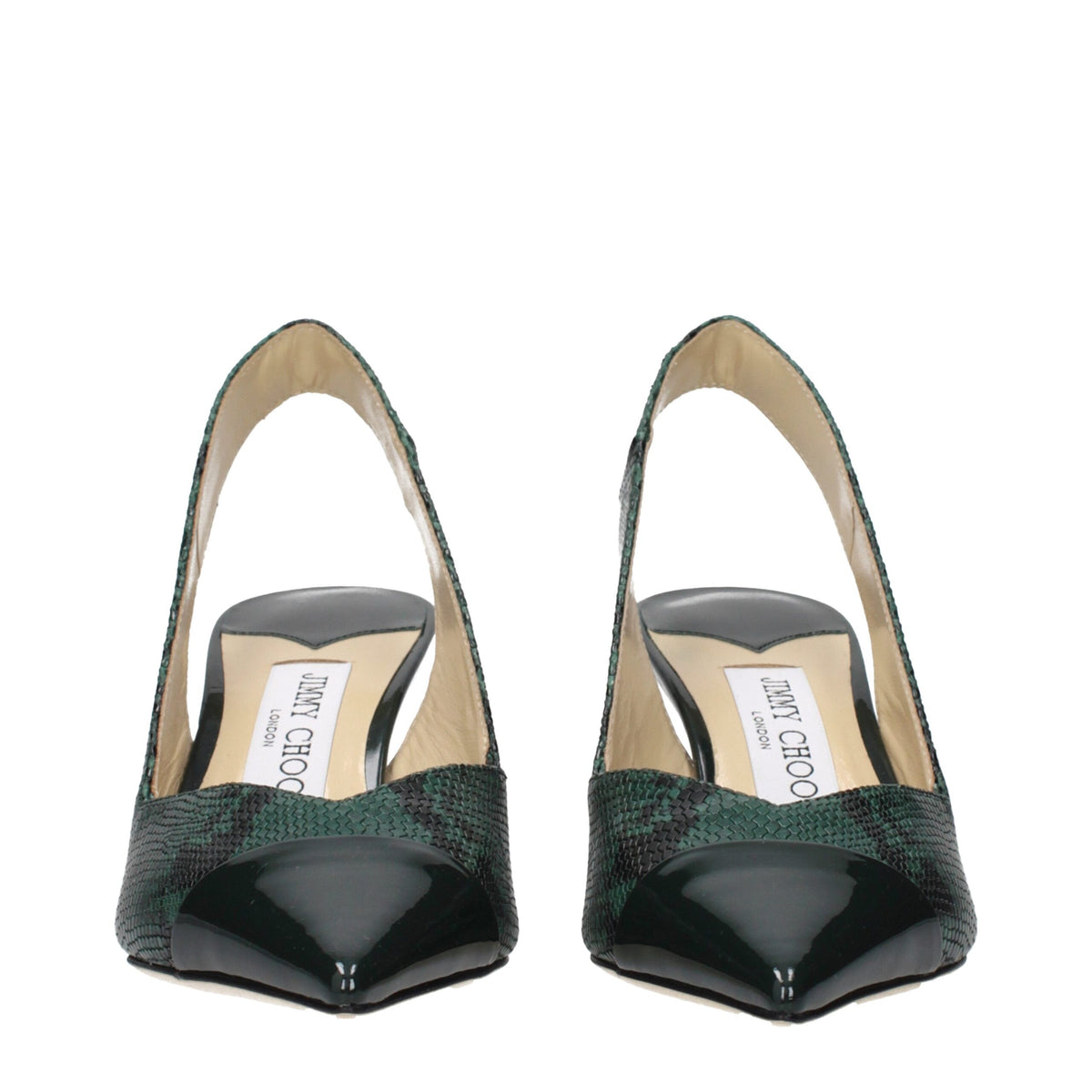 Jimmy Choo Green Leather Pumps