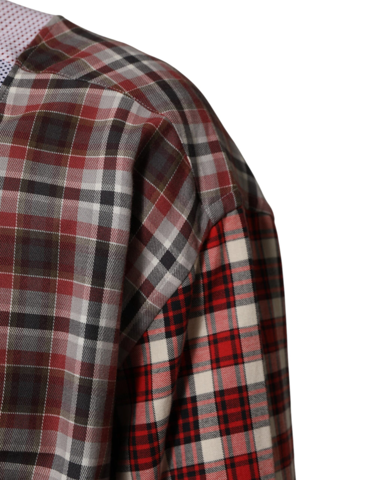 Dolce & Gabbana Multicolor Cotton Collared Checkered Shirt