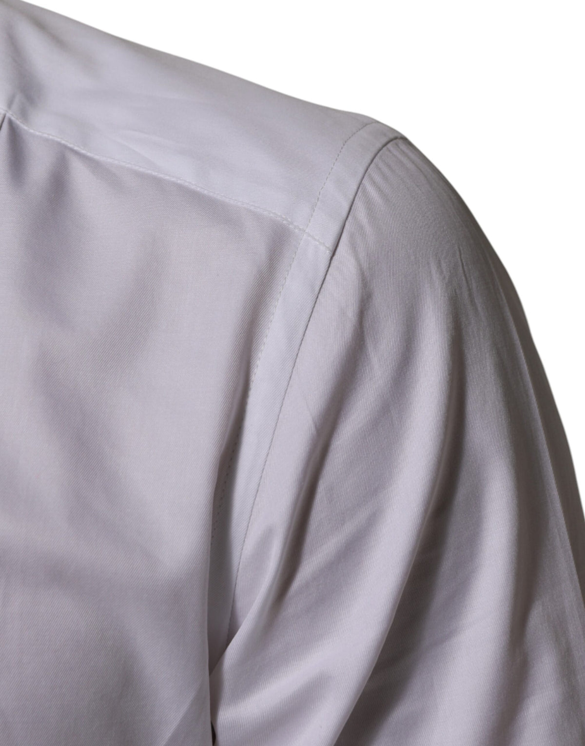 Dolce & Gabbana White Cotton Collared Bib GOLD Dress Shirt