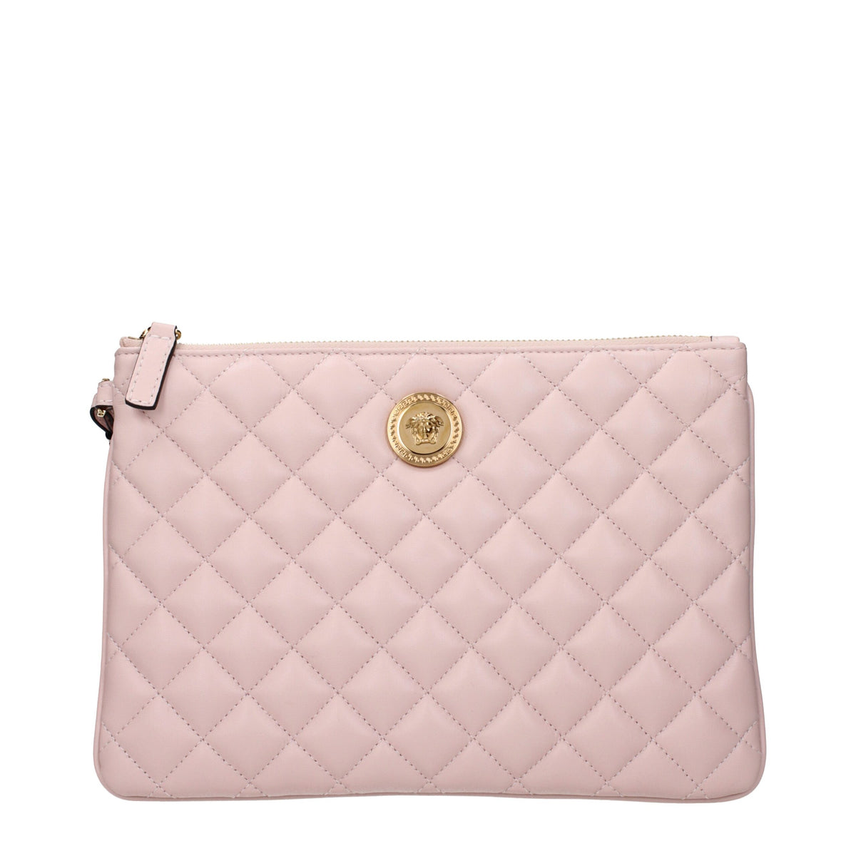 Versace Pink Leather Clutch Bag